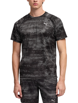 PUMA Crew Neck Run Velocity T-Shirt, Puma Black, Puma Black
