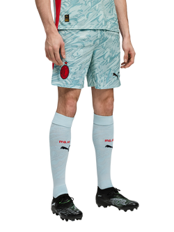 PUMA Men's AC Milan 25/26 Goalkeeper Shorts, Modern Mint/Red, Modern Mint/Red