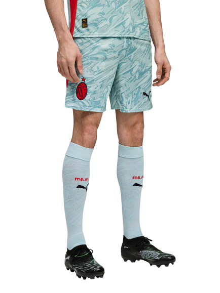 PUMA Men's AC Milan 25/26 Goalkeeper Shorts, Modern Mint/Red, Modern Mint/Red