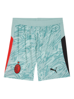 PUMA Men's AC Milan 25/26 Goalkeeper Shorts, Modern Mint/Red - view 2, Modern Mint/Red