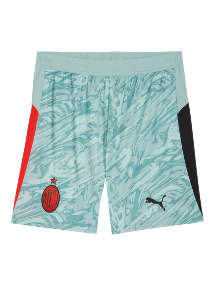 PUMA Men's AC Milan 25/26 Goalkeeper Shorts, Modern Mint/Red - view 2, Modern Mint/Red