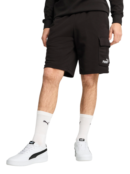 PUMA Essentials No. 1 Logo Cargo 10" Shorts, Puma Black, Puma Black