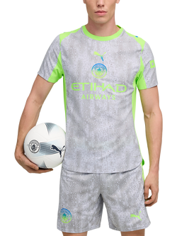 PUMA Manchester City 25/26 Authentic Third Jersey Top, Blue/Pro Green, Blue/Pro Green