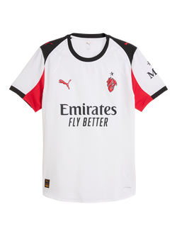 PUMA Men's Regular Fit AC Milan 25/26 Authentic Away Jersey Top, White/Red - view 2, White/Red