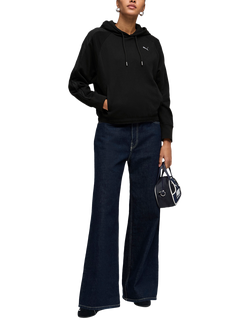 PUMA HER Logo Oversized Hoodie - view 2, Puma Black