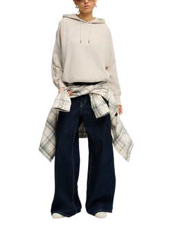 PUMA HER Logo Oversized Hoodie - view 2, Alpine Snow