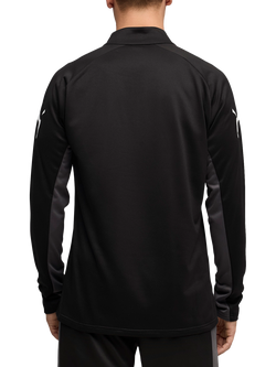 PUMA IndividualLIGA Quarter Zip Top - view 2, Black/White/Gray