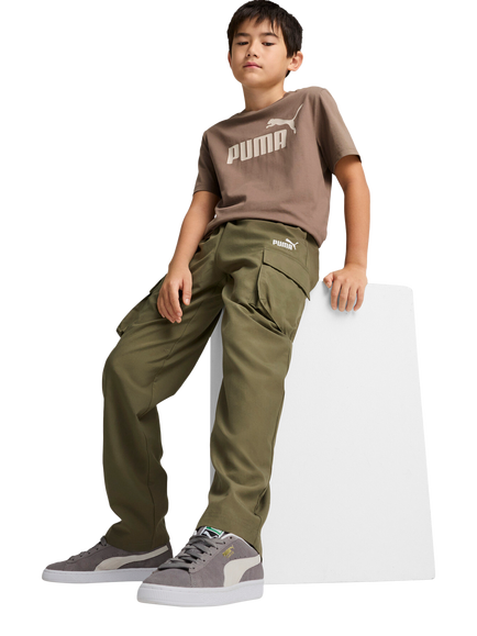 PUMA Kids' Youth Woven Cargo Trousers, Loden Green - view 2, Loden Green