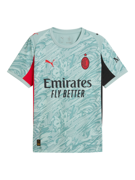PUMA Men's Regular Fit AC Milan 25/26 Goalkeeper Jersey Top, Modern Mint/Red - view 2, Modern Mint/Red