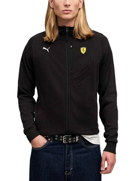 PUMA Scuderia Ferrari Sweat Jacket, Puma Black, Puma Black