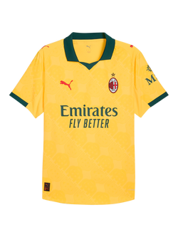 PUMA Men's Regular Fit AC Milan 25/26 Authentic Third Jersey Top, Yellow/Dark Myrtle - view 2, Yellow/Dark Myrtle