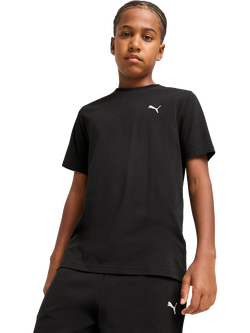 PUMA Kids' Wardrobe Essentials Logo T-Shirt, Puma Black, Puma Black