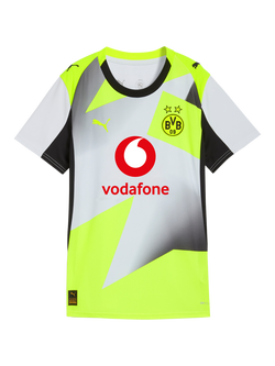 PUMA Women's Regular Fit Borussia Dortmund 25/26 Away Jersey Top, Silver Mist/Yellow - view 2, Silver Mist/Yellow