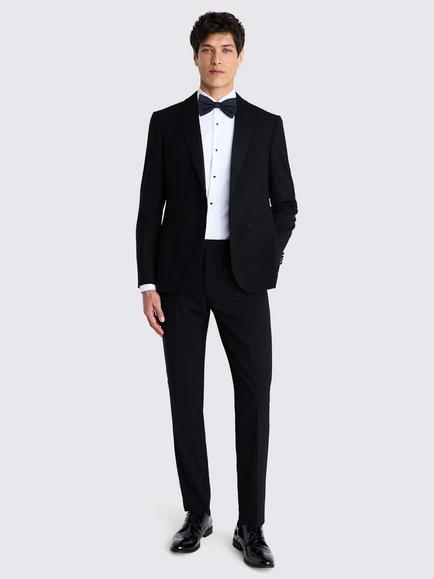 Moss Slim Fit Wool Notch Lapel Tuxedo Suit Jacket, Black - view 2, Black