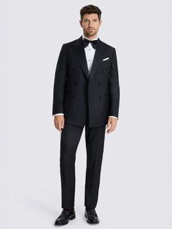 Moss Tailored Twill Dinner Jacket, Navy - view 2, Navy