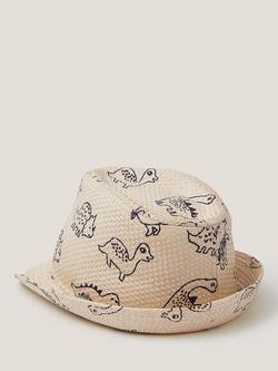 Monsoon Kids' Dinosaur Trilby Hat, Multi - view 2, Multi