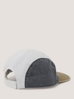 Monsoon Kids' Sunny Days Colour Block Cap, Blue - view 2, Blue