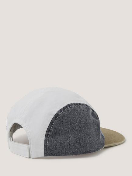 Monsoon Kids' Sunny Days Colour Block Cap, Blue - view 2, Blue