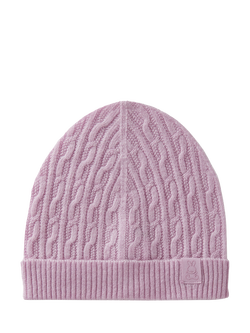 Benetton Kids' Cable Knit Beanie Hat, Violet, Violet