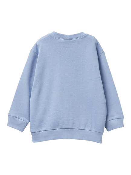 Benetton Kids' Fleece Bluey Crew Neck Sweatshirt, Blue/Multi - view 2, Blue/Multi