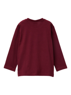 Benetton Kids' Long Sleeve Bluey Print T-Shirt, Red/Multi - view 2, Red/Multi