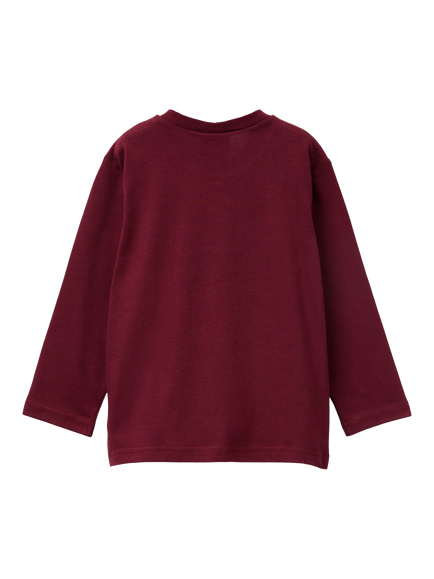 Benetton Kids' Long Sleeve Bluey Print T-Shirt, Red/Multi - view 2, Red/Multi