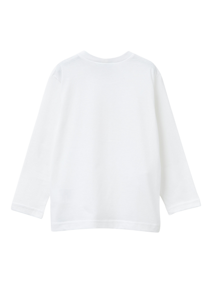 Benetton Kids' Long Sleeve Bluey Print T-Shirt, White/Multi - view 2, White/Multi