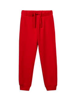 Benetton Kids' Fleece Joggers, Red, Red