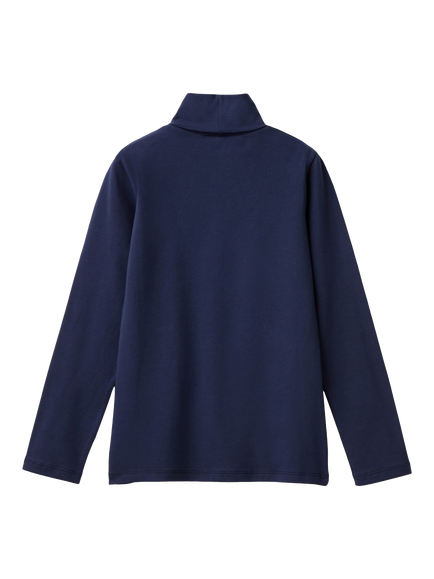 Benetton Kids' Long Sleeve Top, Navy - view 2, Navy