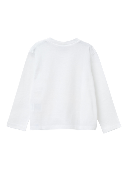 Benetton Kids' Long Sleeve Bluey Print T-Shirt, White/Multi - view 2, White/Multi
