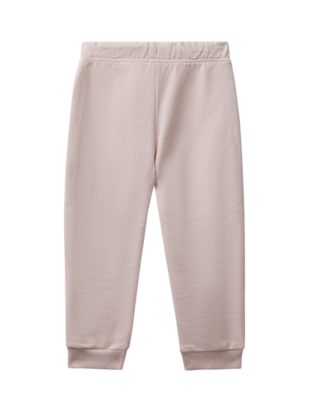 Benetton Kids' Cotton Joggers, Pink - view 2, Pink