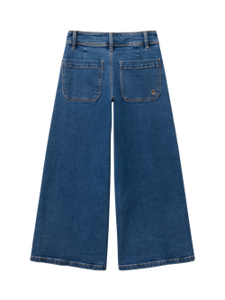 Benetton Kids' Wide Leg Jeans - view 2, Dark Blue