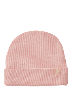 Benetton Kids' Ribbed Beanie Hat, Pink, Pink