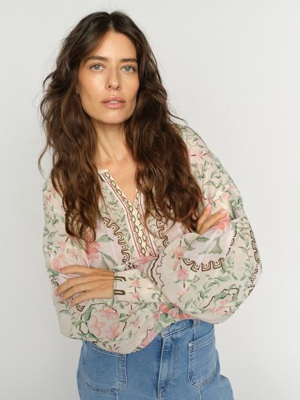 MOS MOSH Wylde Orchid Top, White/Green/Pink, White/Green/Pink
