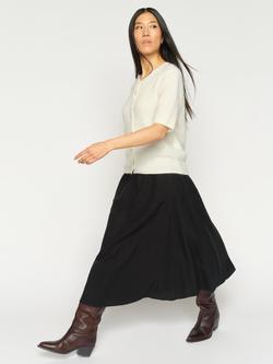 MOS MOSH Ellaja Midi Skirt containing TENCEL™ Lyocell, Black - view 2, Black