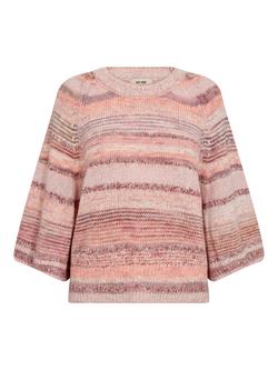 MOS MOSH Edele Ombre Stripe Jumper, Peachy, Peachy