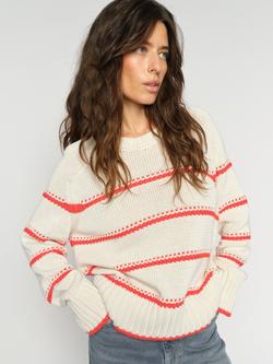 MOS MOSH Rola Stripe Jumper, Spicy Orange, Spicy Orange