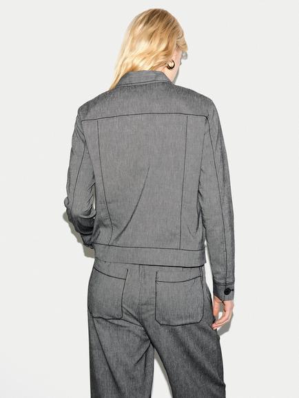 Jigsaw Chambray Utility Jacket - view 2, Black