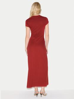 Jigsaw Draped Cap Sleeve Dress, Red - view 2, Red