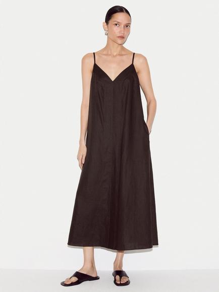 Jigsaw Linen Strappy Sundress, Brown, Brown