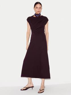 Jigsaw Ruched Seam Jersey Dress, Purple, Purple