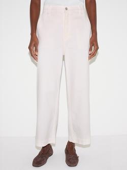 Jigsaw Hampstead Wide Leg Jeans, White, White
