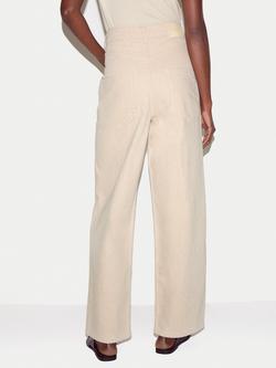 Jigsaw Lucia High Waisted Wide Leg Jeans, Oatmeal - view 2, Oatmeal