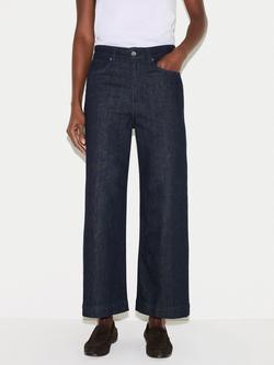 Jigsaw Tyne Wide Leg Cropped Jeans, Indigo