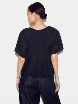 Jigsaw Drawstring Detail Top - view 2, Navy