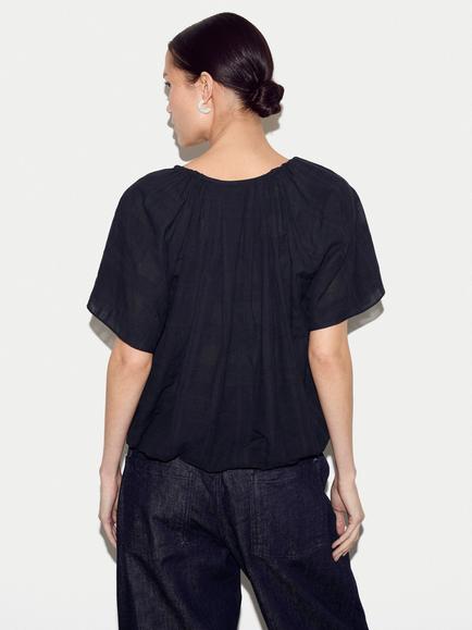Jigsaw Drawstring Detail Top - view 2, Navy