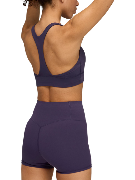 PUMA x HYROX Halterneck Sports Bra, Deep Plum - view 2, Deep Plum