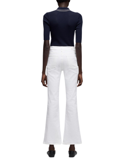 7 For All Mankind Leggy Bootcut Cropped Jeans, White - view 2, White