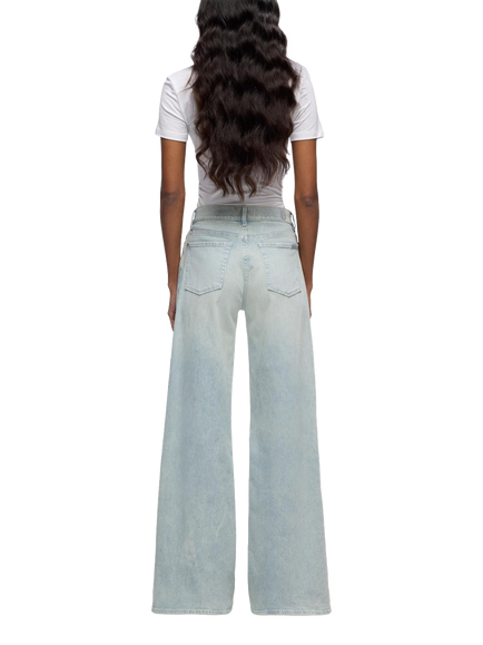 7 For All Mankind Lotta High Waist Wide Leg Jeans, Stripes - view 2, Stripes