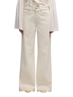 7 For All Mankind Lotta Tailorless High Rise Wide Leg Jeans, Moondust, Moondust